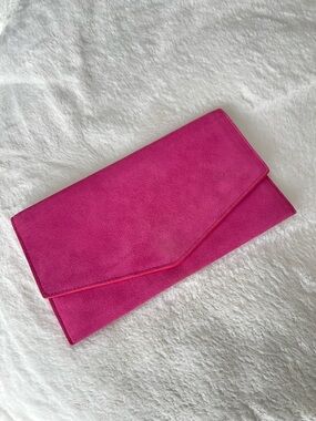 NWOT Cole Haan Pink Suede Clutch